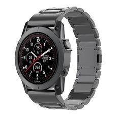 Per Garmin Fenix ​​7 / Forerunner 965 22mm cinturino per orologio con fibbia magnetica a tre perline in metallo a sgancio rapido (nero)