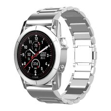 Cinturino per orologio a sgancio rapido in metallo con fibbia magnetica a tre sfere da 26 mm per Garmin Tactix 7 Pro / Fenix ​​7X (Argento)