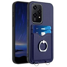 Per Honor 200 Lite Global R20 Custodia per telefono con supporto di carta ad anello (blu)