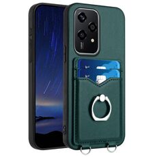 Custodia per telefono con porta carte di credito Global R20 per Honor 200 Lite (verde)