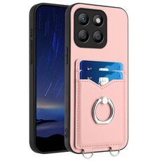 Custodia per telefono con supporto di carta ad anello Honor X8b Global R20 (rosa)