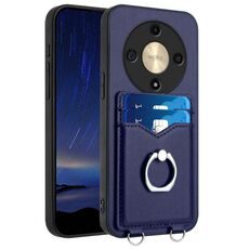 Custodia per telefono con supporto di carta ad anello per Honor X9b / Magic6 Lite R20 (blu)