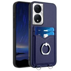 Custodia per telefono con porta carte ad anello per Honor X7b / Play 8T 5G R20 (blu)