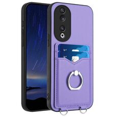Custodia per telefono con porta carte ad anello per Honor 90 R20 (viola)