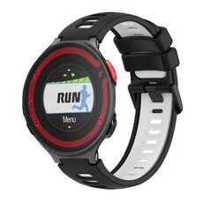 Per cinturino in silicone bicolore Garmin Forerunner 220 (nero + bianco)