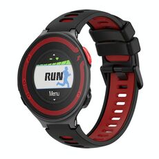 Per cinturino in silicone bicolore Garmin Forerunner 220 (nero + rosso)