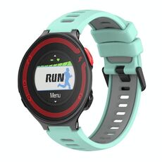 Per cinturino in silicone bicolore Garmin Forerunner 220 (verde acqua + grigio)