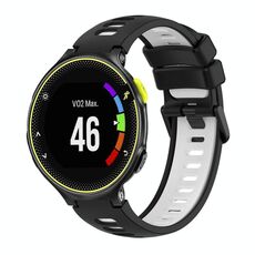 Per cinturino in silicone bicolore Garmin Forerunner 230 (nero + bianco)
