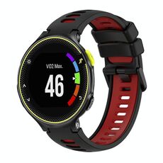 Per cinturino in silicone bicolore Garmin Forerunner 230 (nero + rosso)