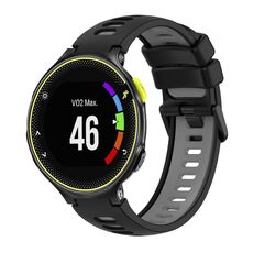 Per cinturino in silicone bicolore Garmin Forerunner 230 (nero + grigio)
