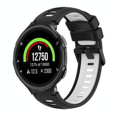 Per cinturino in silicone bicolore Garmin Forerunner 235 (nero + bianco)
