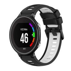 Per cinturino in silicone bicolore Garmin Forerunner 630 (nero + bianco)