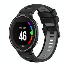 Per cinturino in silicone bicolore Garmin Forerunner 630 (nero + grigio)