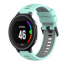 Per cinturino in silicone bicolore Garmin Forerunner 630 (verde acqua + grigio)