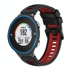 Per cinturino in silicone bicolore Garmin Forerunner 620 (nero + rosso)