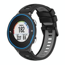 Per cinturino in silicone bicolore Garmin Forerunner 620 (nero + grigio)