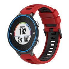 Per cinturino in silicone bicolore Garmin Forerunner 620 (rosso + nero)
