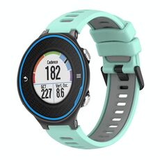 Per cinturino in silicone bicolore Garmin Forerunner 620 (verde acqua + grigio)
