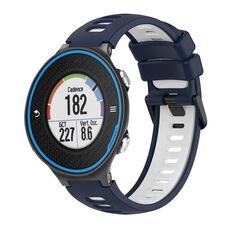Per cinturino in silicone bicolore Garmin Forerunner 620 (blu notte + bianco)
