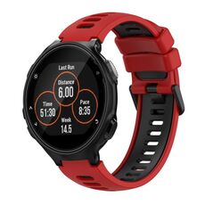 Per cinturino in silicone bicolore Garmin Forerunner 735 / 735XT (rosso + nero)
