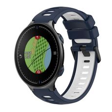 Per cinturino in silicone bicolore Garmin Approach S5 (blu notte + bianco)