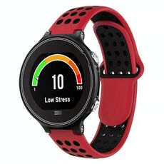 Per Garmin Forerunner 630 cinturino in silicone traspirante perforato bicolore (rosso + nero)