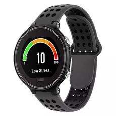 Per Garmin Forerunner 630 cinturino in silicone traspirante perforato bicolore (grigio + nero)