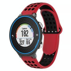 Per Garmin Forerunner 620 cinturino in silicone traspirante perforato bicolore (rosso + nero)