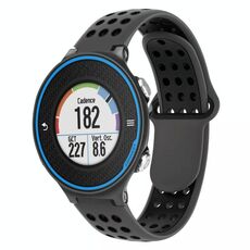 Per Garmin Forerunner 620 cinturino in silicone traspirante perforato bicolore (grigio + nero)