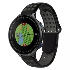 Per Garmin Approach S5 Cinturino in silicone traspirante perforato bicolore (nero + grigio)