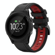 Per Garmin Forerunner 935 22mm Cinturino sportivo in silicone bicolore (nero + rosso)