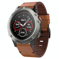 Per cinturino con fibbia in acciaio Garmin Quatix 5 22 mm (marrone)
