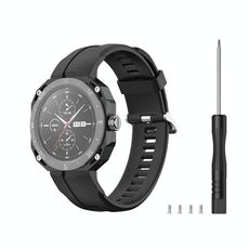 Cinturino per orologio sportivo in silicone per Huawei Watch GT Cyber (nero)