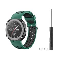 Per Huawei Watch GT Cyber Cinturino traspirante bicolore (verde + nero)