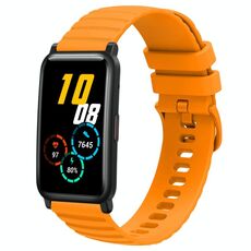 Cinturino per orologio in silicone tinta unita con motivo a punti ondulati da 20 mm per Honor Watch ES (giallo)