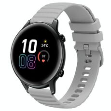 Per Honor Magic Watch2 42mm 20mm Cinturino in silicone tinta unita con motivo a punti ondulati (grigio)