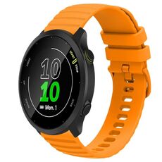 Per Garmin Forerunner 158 Cinturino per orologio in silicone tinta unita con motivo a punti ondulati da 20 mm (giallo)