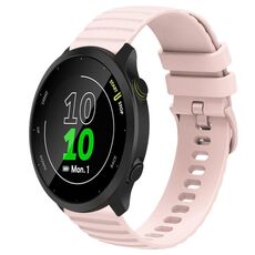 Per Garmin Forerunner 158 Cinturino per orologio in silicone tinta unita con motivo a punti ondulati da 20 mm (rosa)