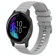 Per cinturino in silicone a tinta unita con motivo a punti ondulati Garmin Venu da 20 mm (grigio)