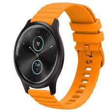 Per cinturino in silicone tinta unita con motivo a punti ondulati da 20 mm stile Garminmove (giallo)