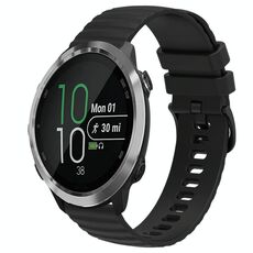 Per Garmin Forerunner 645 Music Cinturino per orologio in silicone tinta unita con motivo a punti ondulati da 20 mm (nero)