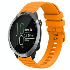 Per Garmin Forerunner 645 Music Cinturino per orologio in silicone tinta unita con motivo a punti ondulati da 20 mm (giallo)