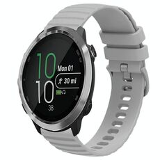 Per Garmin Forerunner 645 Music Cinturino per orologio in silicone tinta unita con motivo a punti ondulati da 20 mm (grigio)