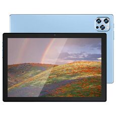 Tablet PC per chiamate telefoniche P60 4G, 10,1 pollici, 4 GB + 64 GB, Android 8.0 MTK6797 Deca Core 2.1GHz, doppia SIM, supporto GPS, OTG, WiFi, BT (blu)