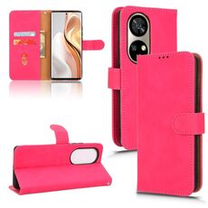 Custodia per telefono in pelle con vibrazione magnetica Skin Feel per Ulefone Note 17 Pro (rosa rosso)