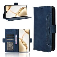 Per Honor 200 Pro 5G Custodia in pelle con texture di vitello e slot per schede (blu)