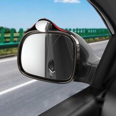 3R 3R-156 Specchietto per angolo cieco HD ausiliario 2 in 1 per auto con protezione antipioggia in fibra di carbonio, stile: forma ovale