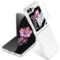 Per Samsung Galaxy Z Flip6 GKK Custodia per telefono ultrasottile a copertura totale con pellicola temperata (argento)