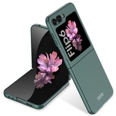 Custodia per telefono ultrasottile a copertura totale GKK per Samsung Galaxy Z Flip6 (verde notte scuro)