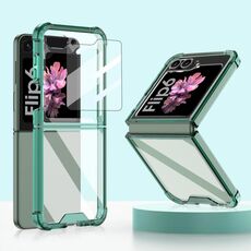 Per Samsung Galaxy Z Flip6 GKK Airbag Custodia per telefono a copertura totale con pellicola temperata (verde)